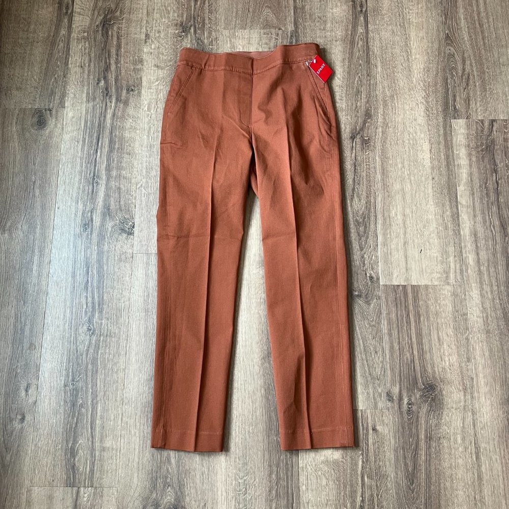 Worn once On The Go Ankle Slim Straight Pants In Bronze Glow Size  M - Picture 5 of 14